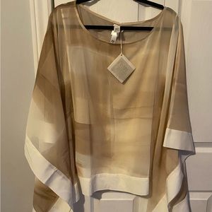 Marla Wynne Layers Chiffon Poncho Top.